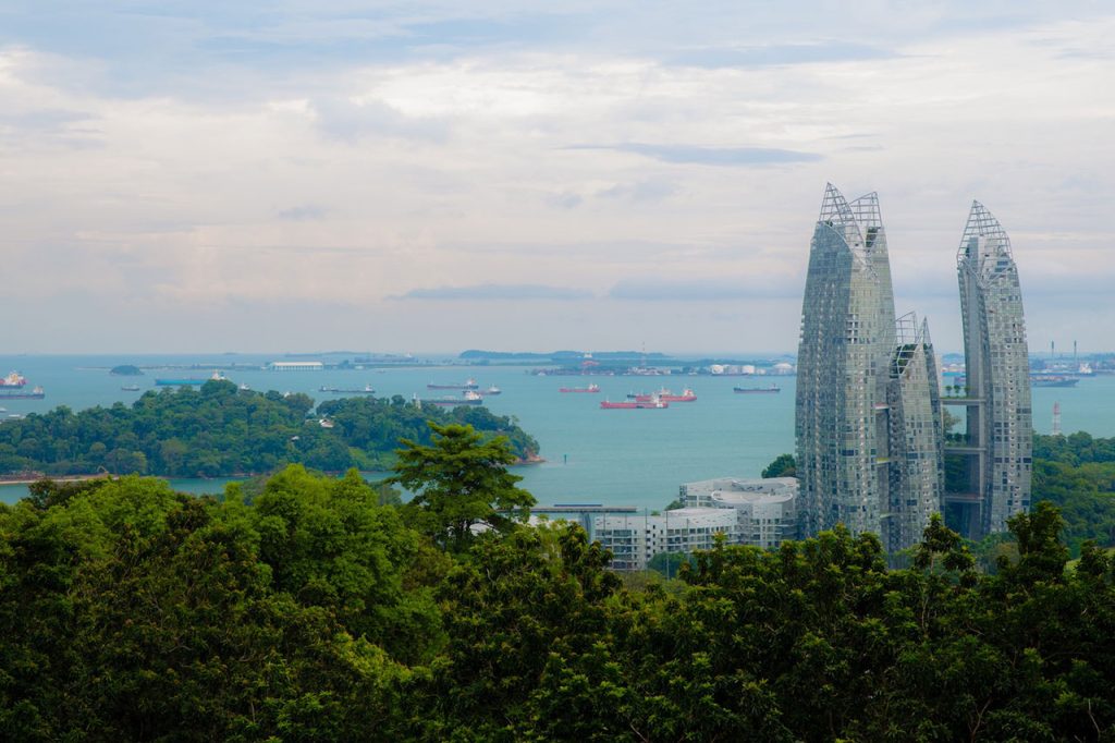 hiking at Mount Faber Park